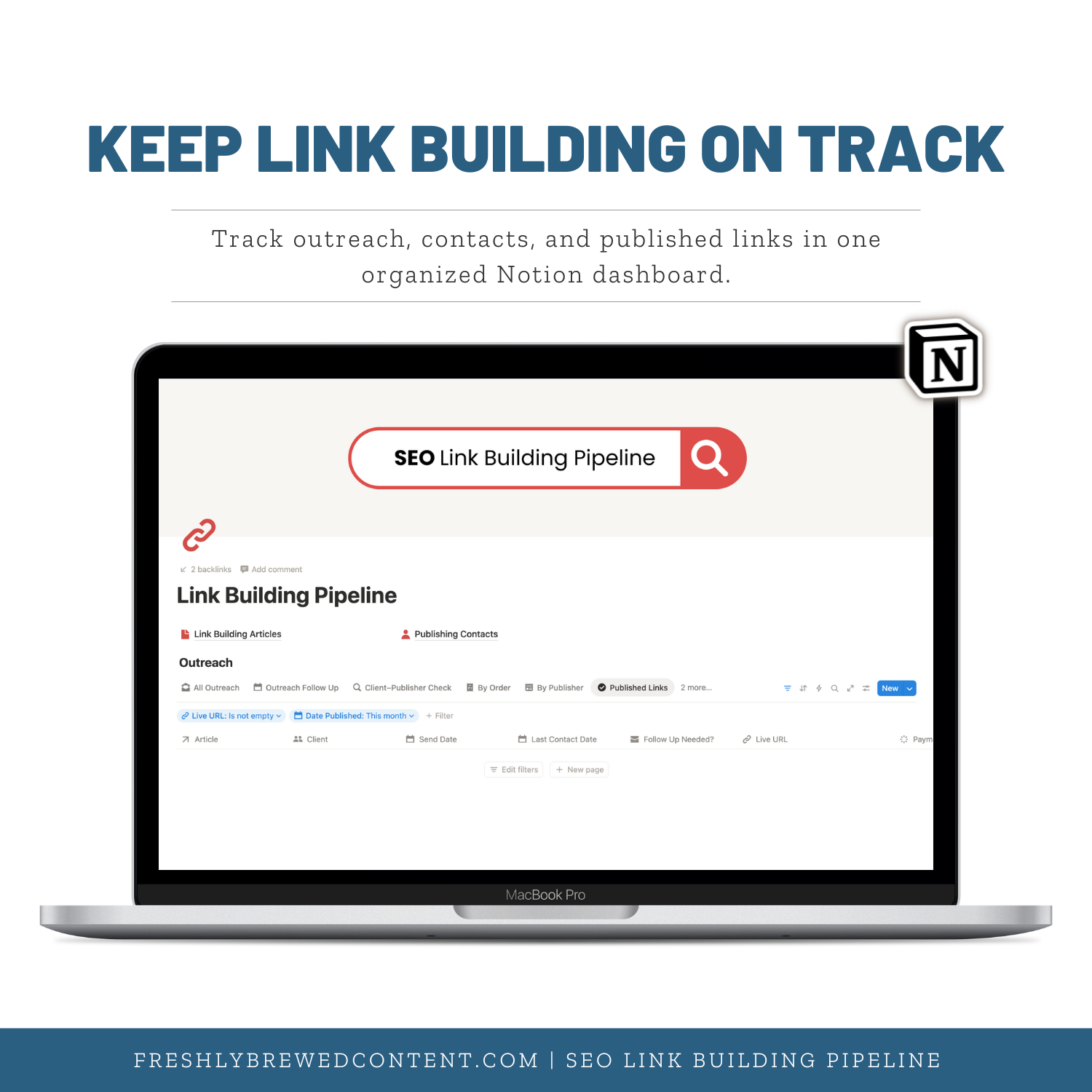 track link building efforts with one easy notion dashboard